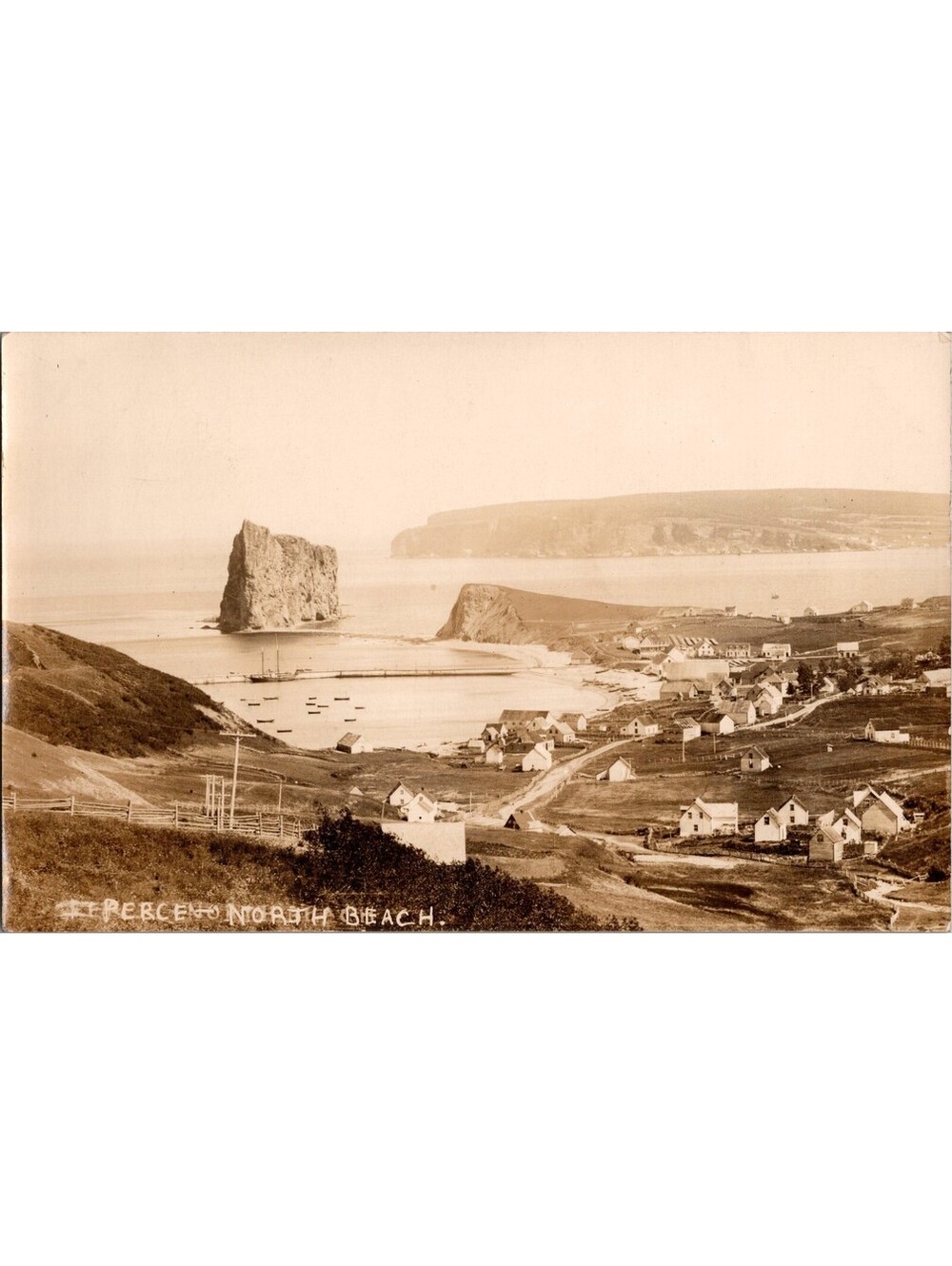 Percé Quebec Canada North Beach Postcard